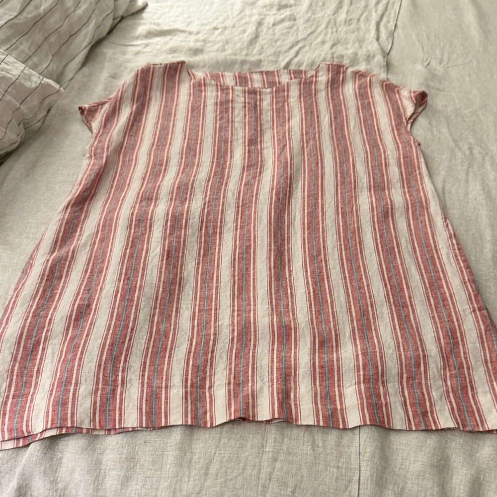 bryn Walker Striped Red and Cream Tunic - Picture 2 of 9